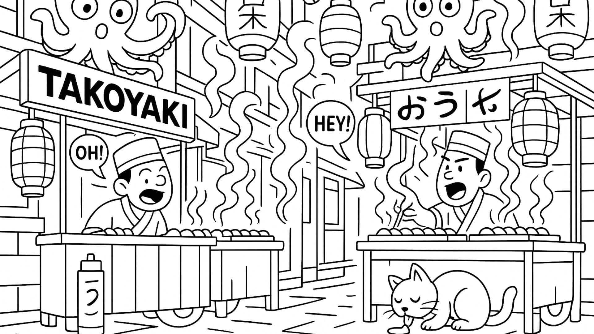 100 Cats Lost in Japan Find & Color screenshot 4