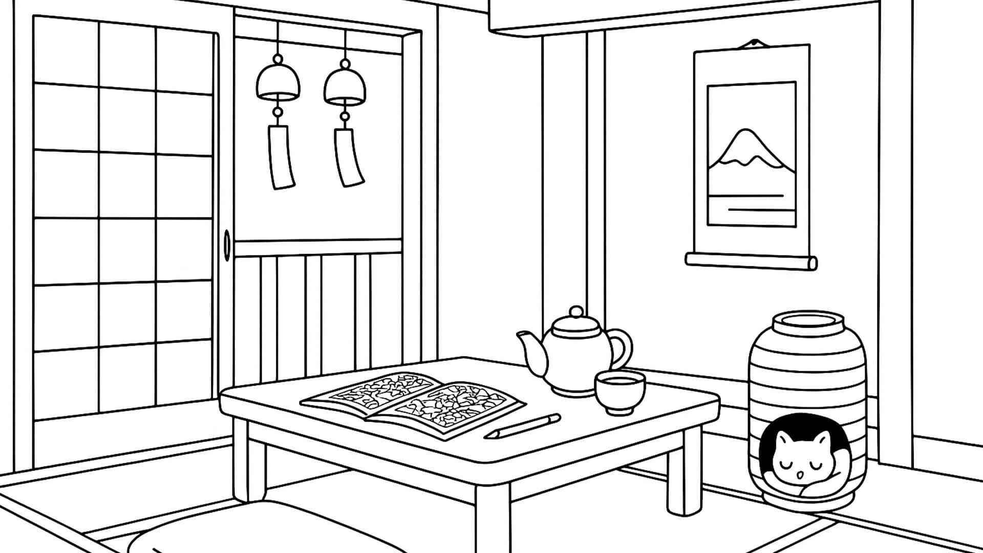 100 Cats Lost in Japan Find & Color screenshot 5