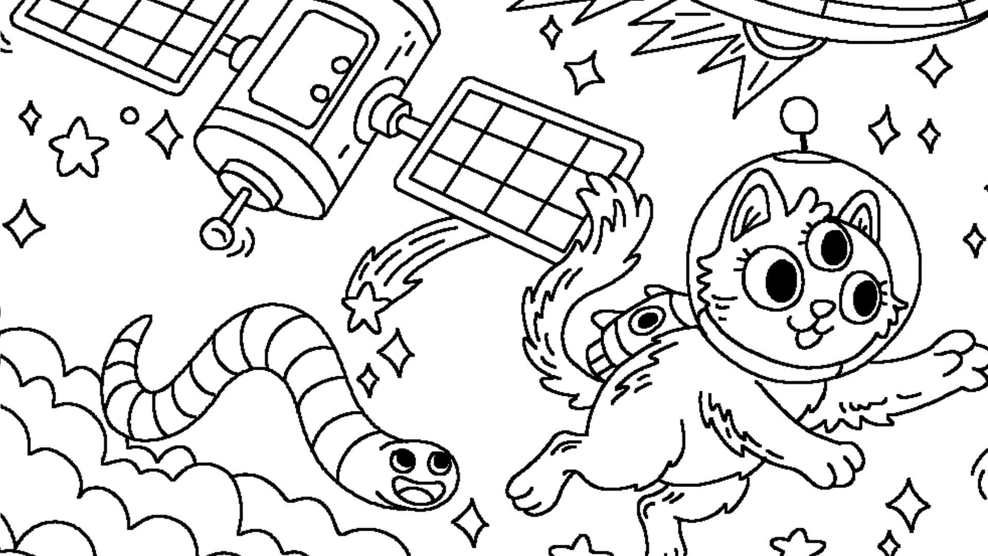 100 Cats Lost in the Future Find & Color screenshot 3