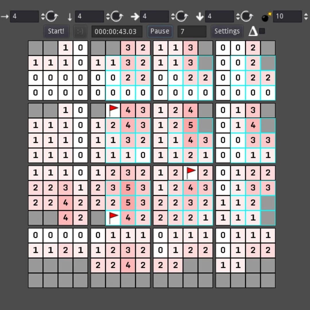 4D Minesweeper screenshot 3