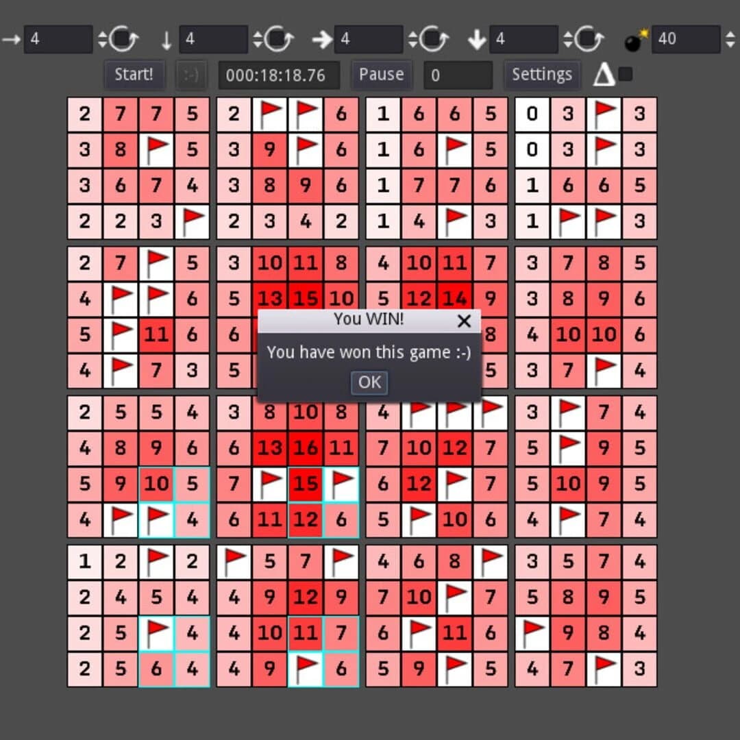 4D Minesweeper screenshot 4