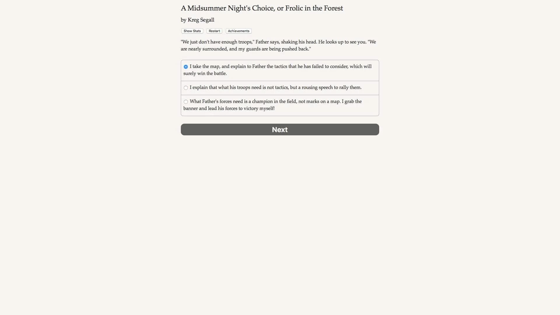 A Midsummer Night's Choice screenshot 2