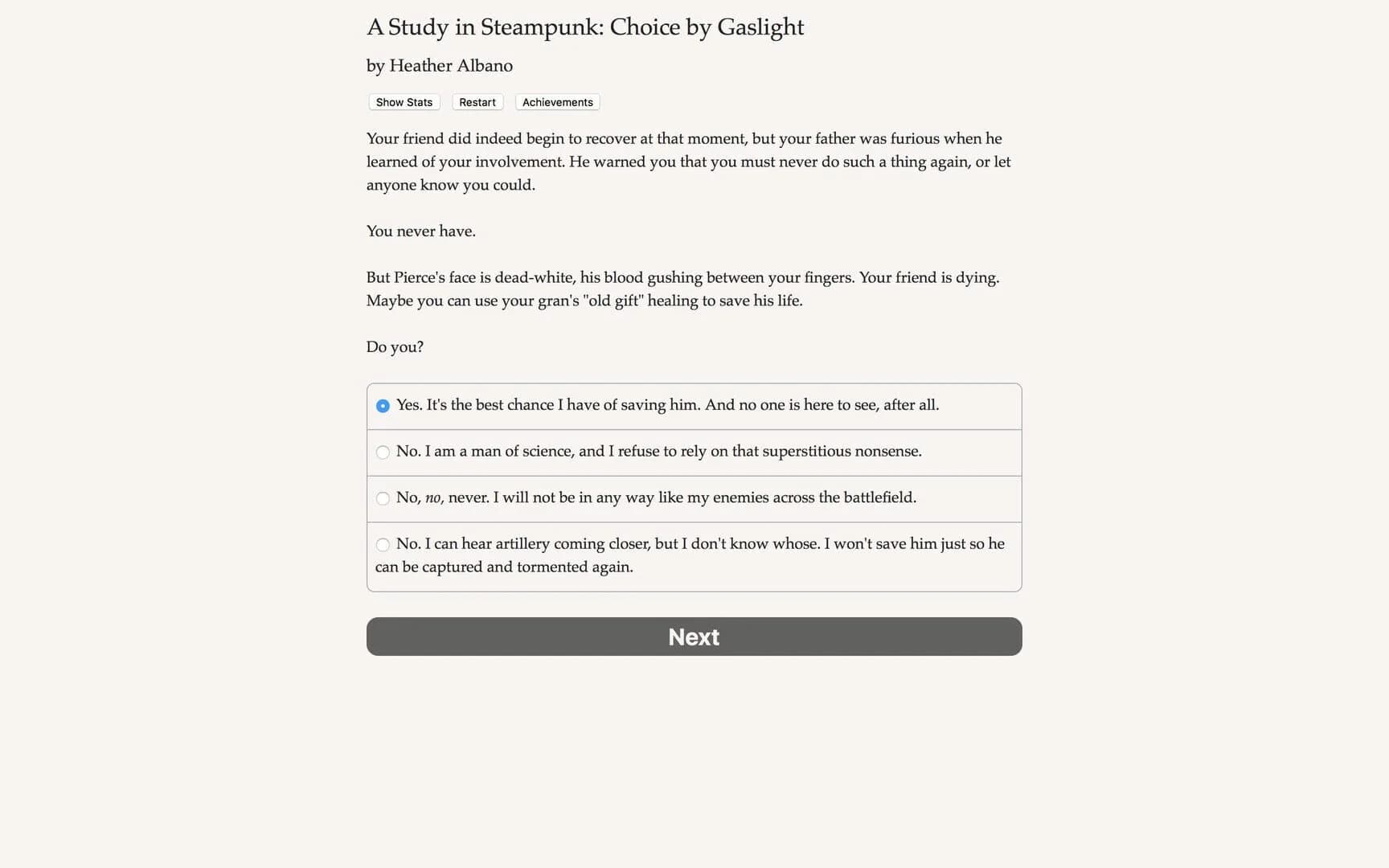 A Study in Steampunk: Choice by Gaslight screenshot 4