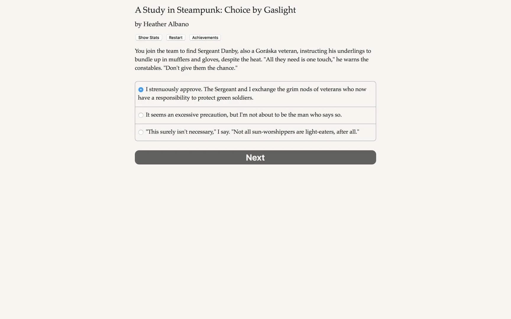 A Study in Steampunk: Choice by Gaslight screenshot 1
