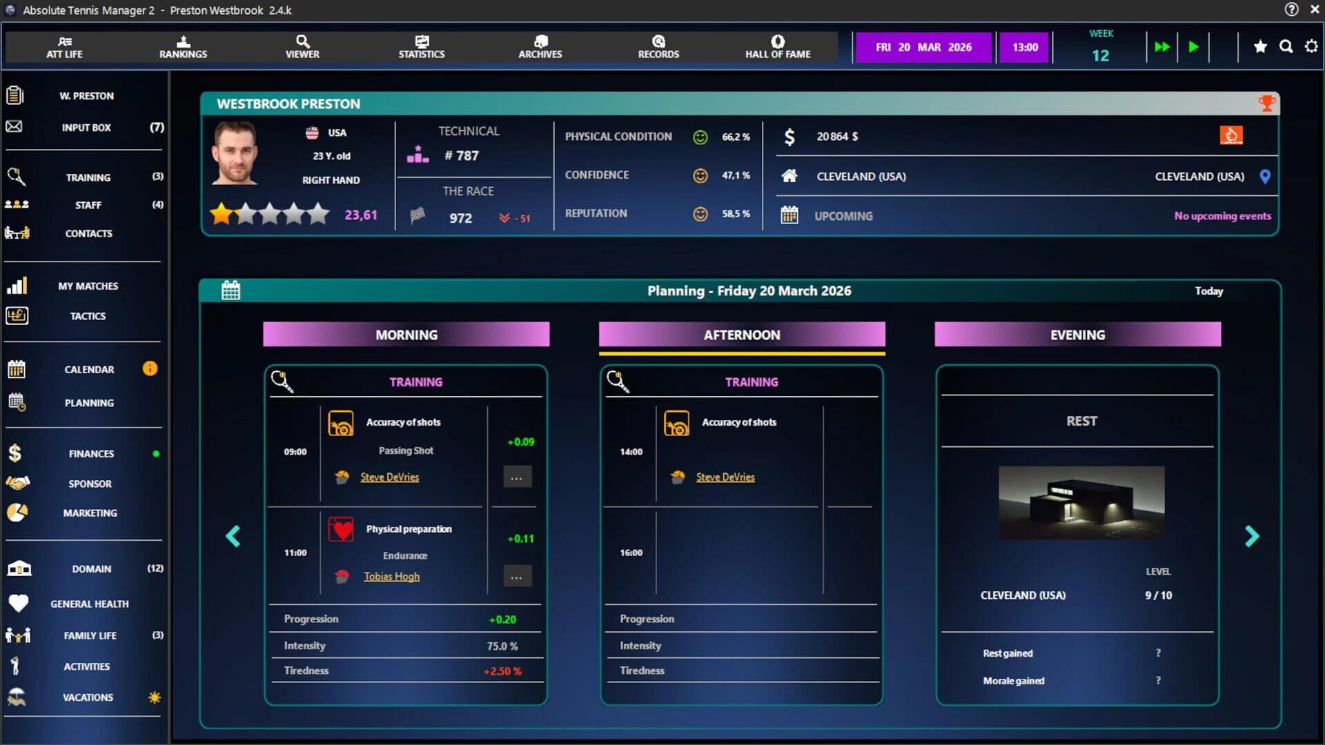 Absolute Tennis Manager 2 screenshot 1
