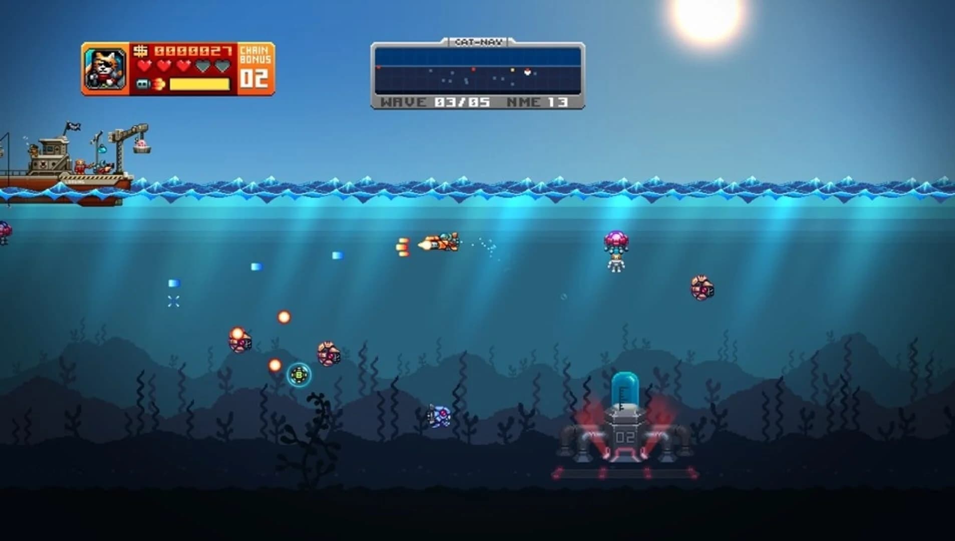 Aqua Kitty: Milk Mine Defender screenshot 2
