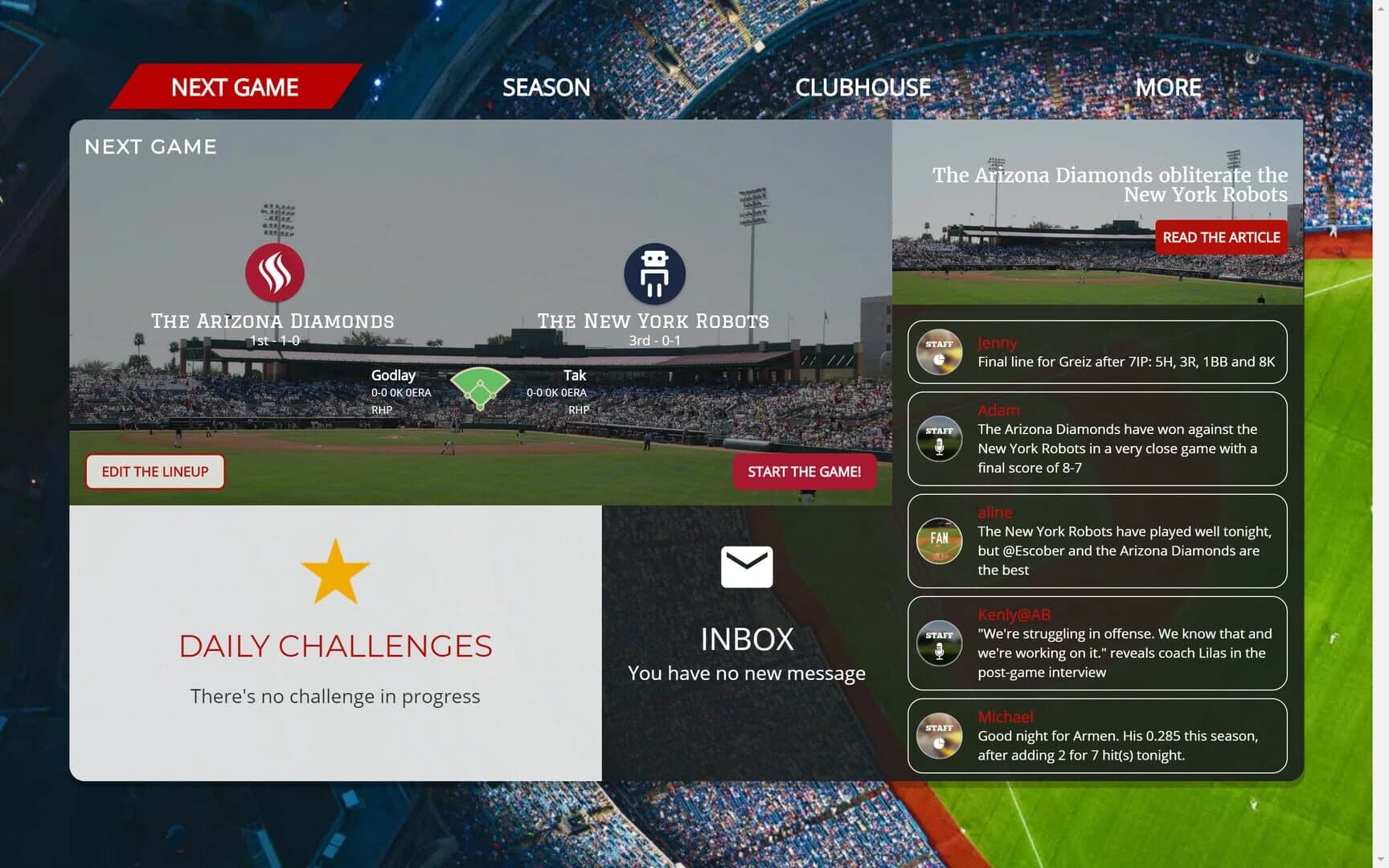 Astonishing Baseball 2019 screenshot 1