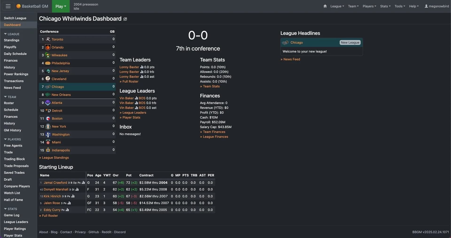 Basketball GM screenshot 1