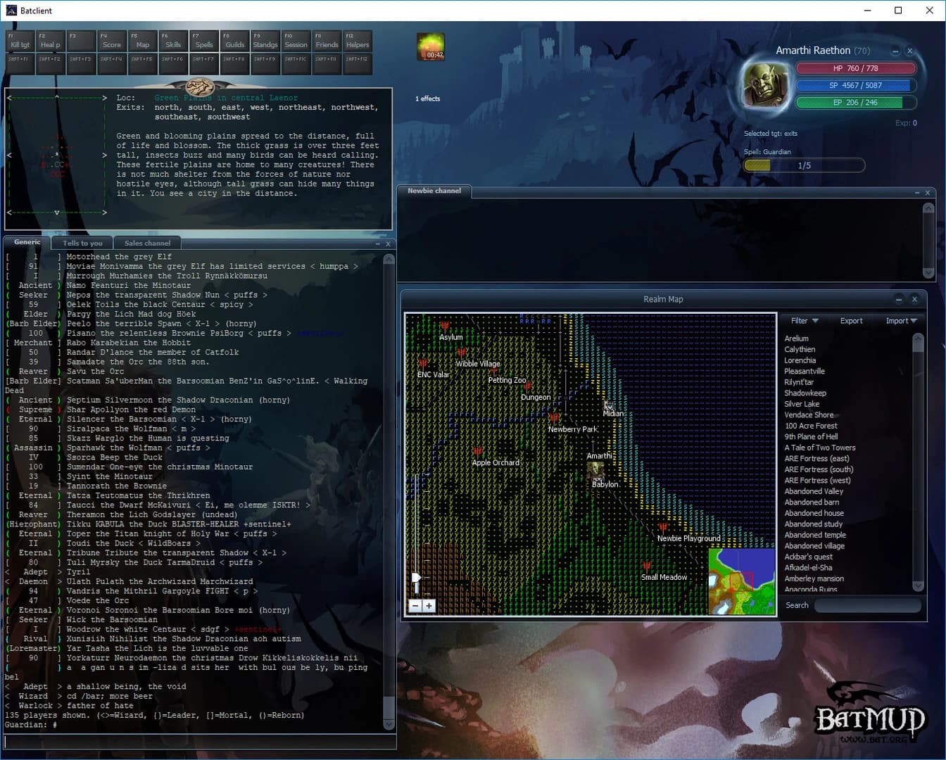 BatMUD screenshot 2