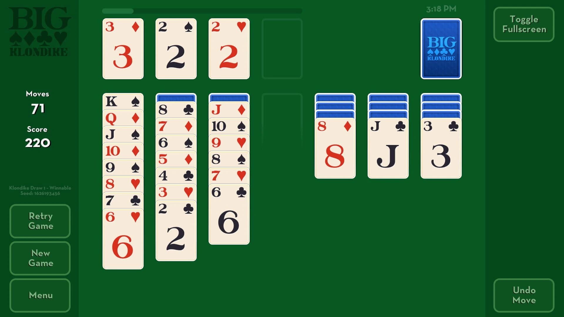 Big Klondike: Classic Solitaire screenshot 2