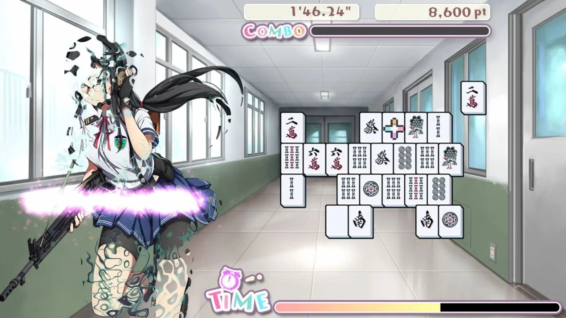 Bishoujo Battle Mahjong Solitaire screenshot 2