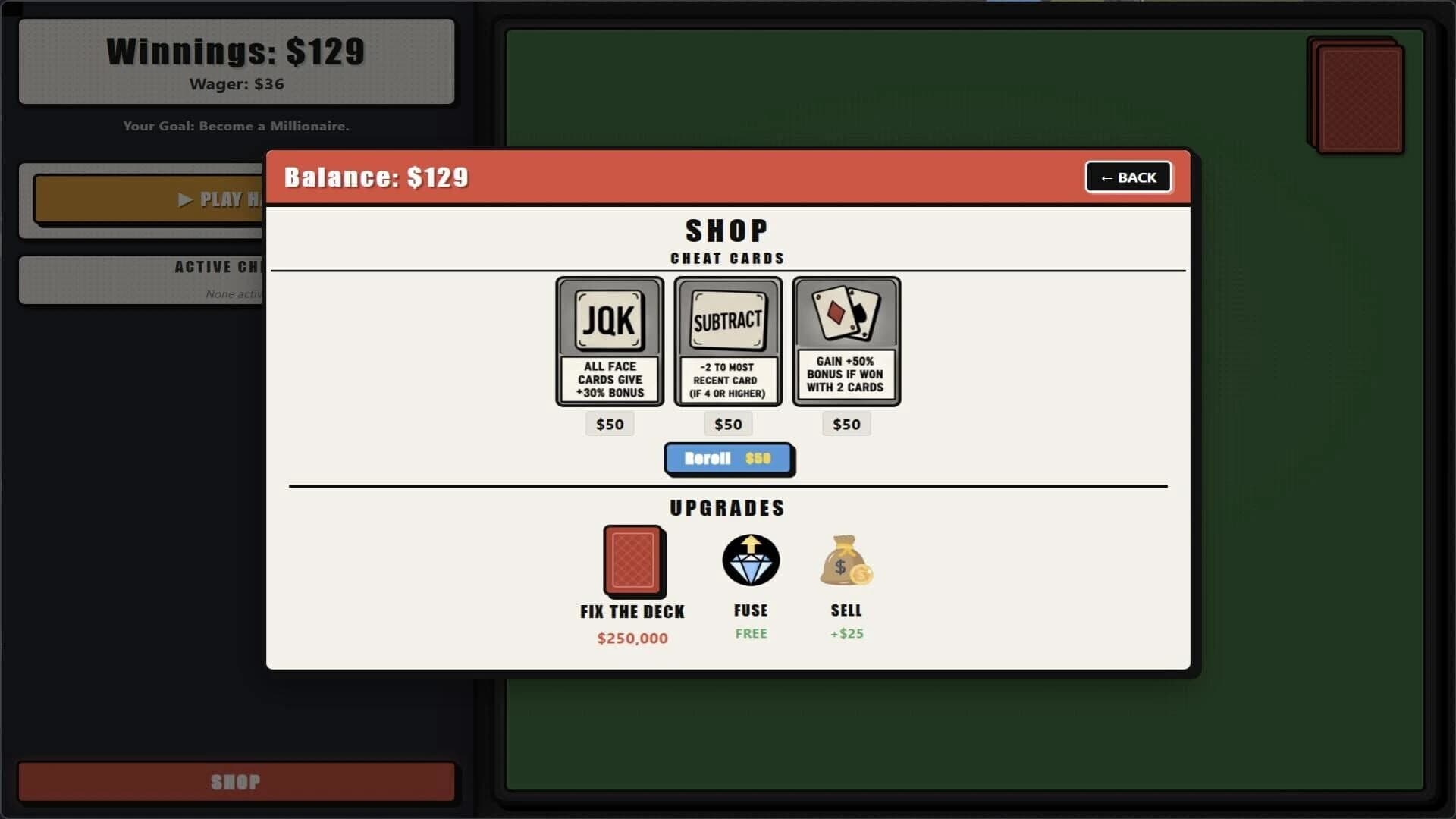 Blackjack: Cheat the House! screenshot 2