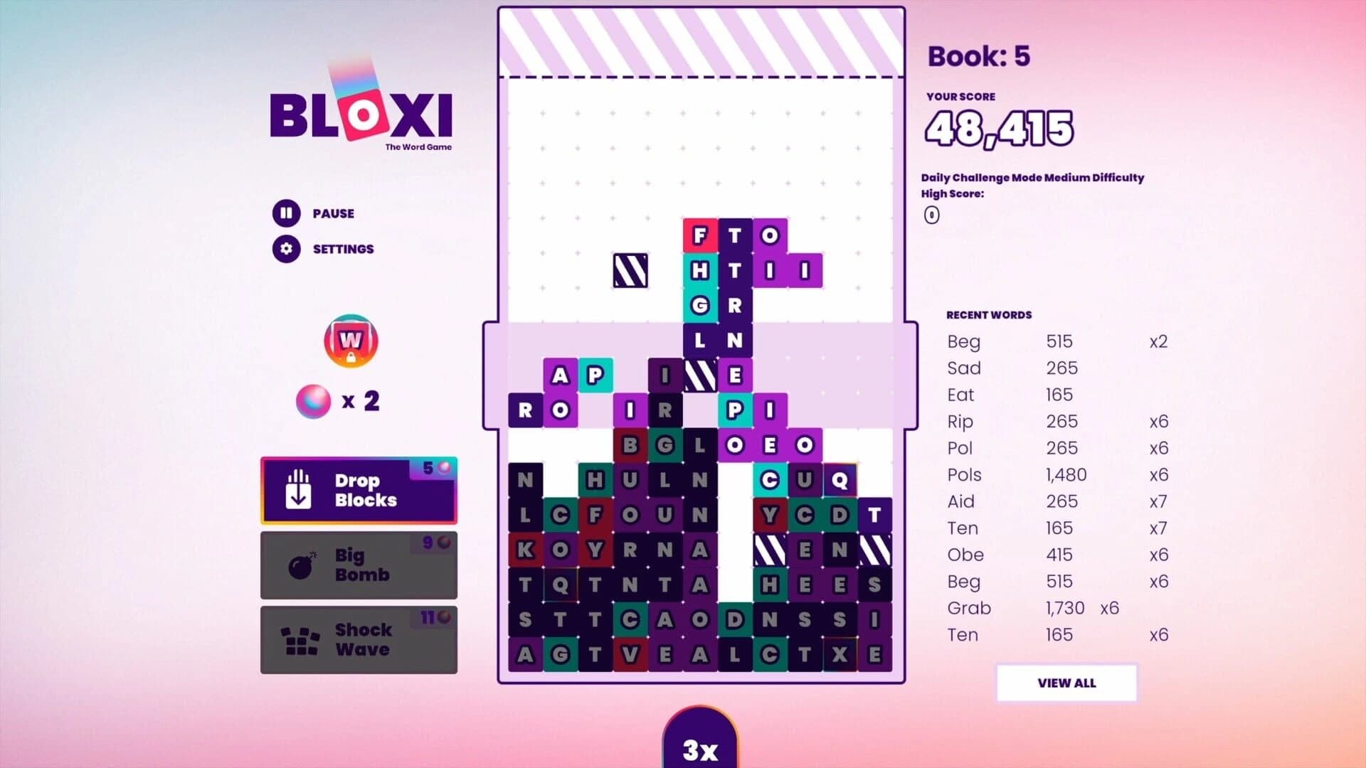 Bloxi: The Word Game screenshot 2