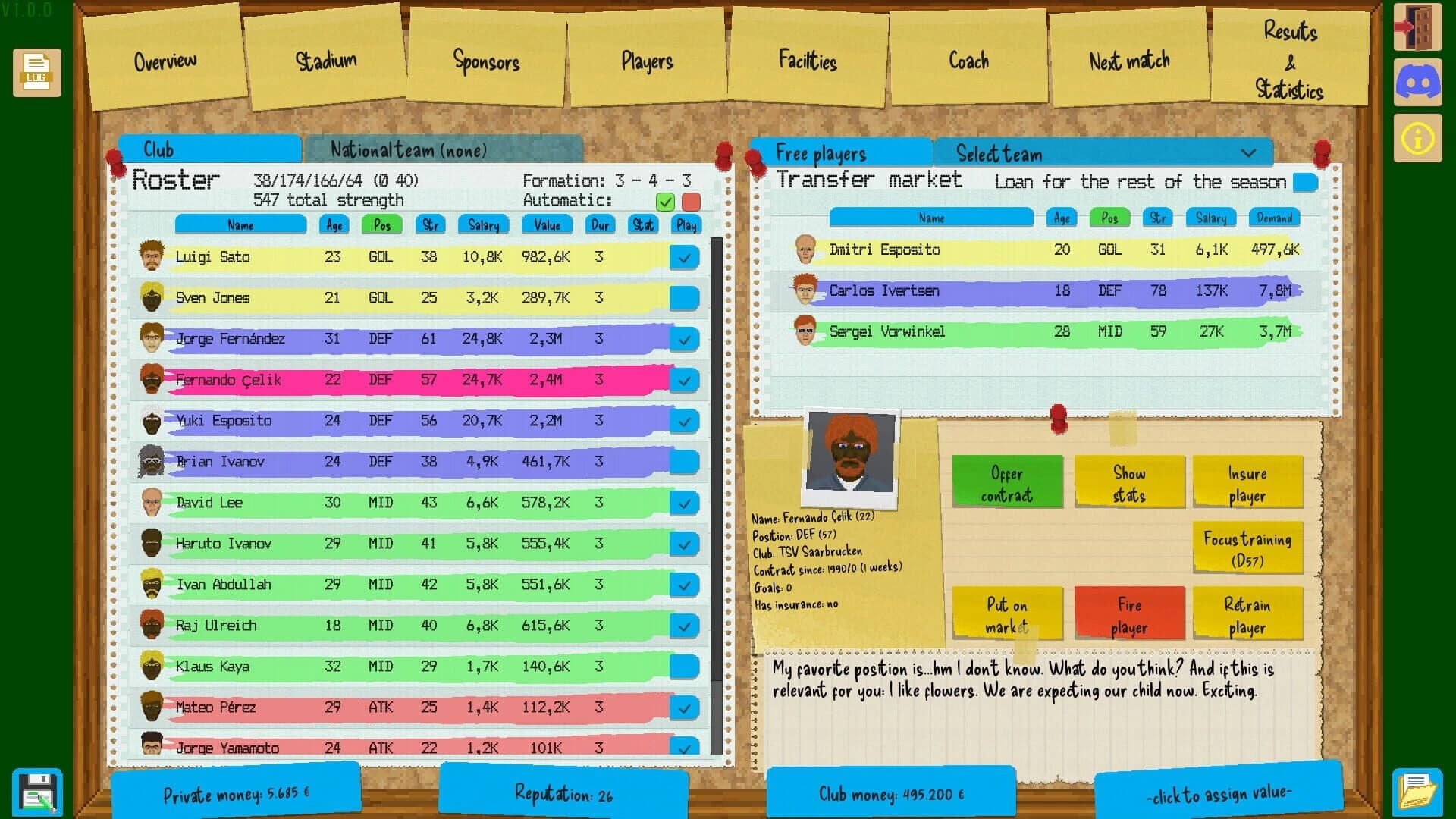 Boeckham's Football Manager screenshot 2