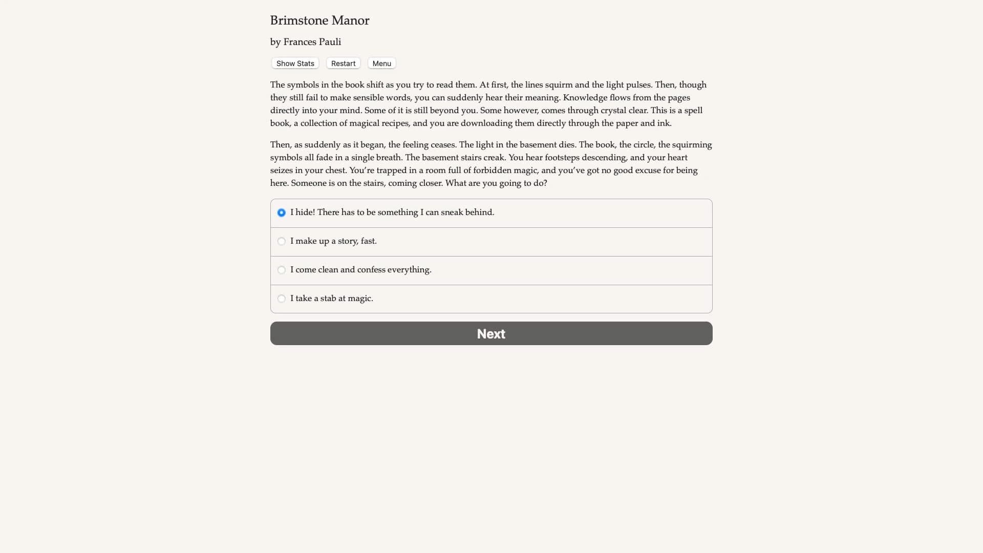 Brimstone Manor screenshot 1