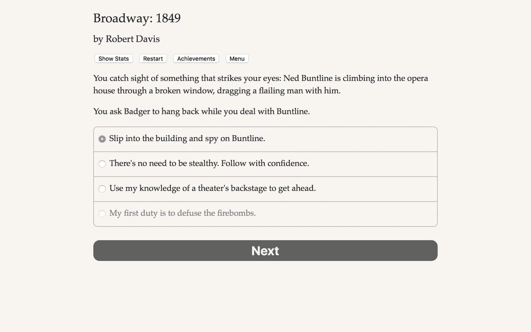 Broadway: 1849 screenshot 3