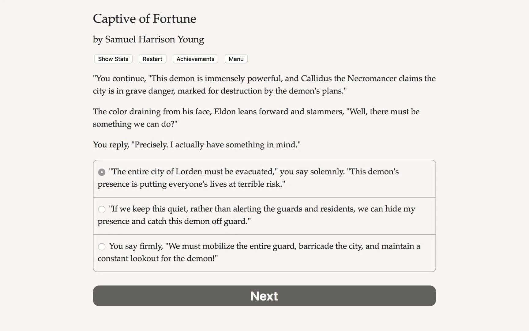 Captive of Fortune screenshot 1