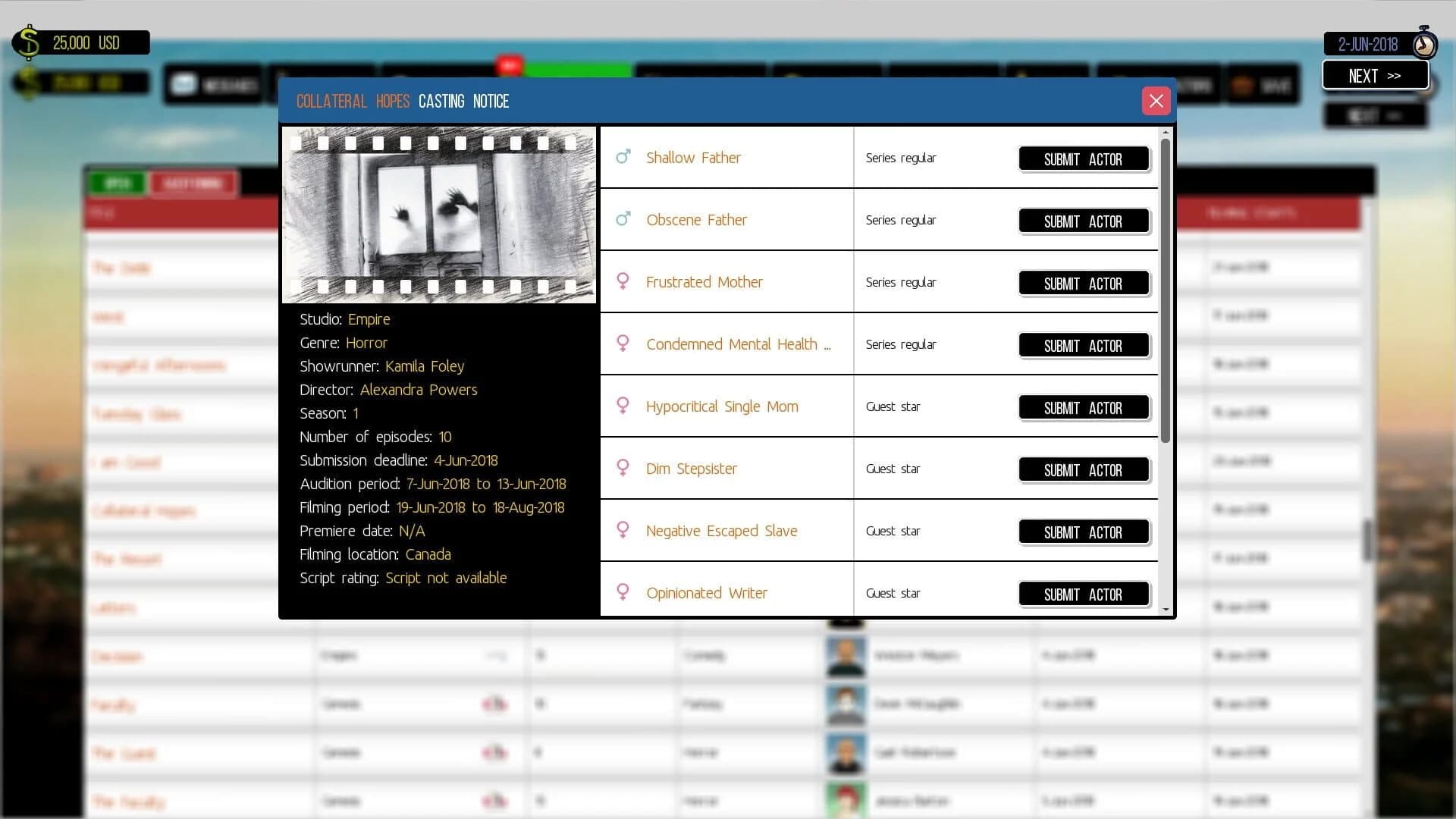 Cattle Call: Hollywood Talent Manager screenshot 5