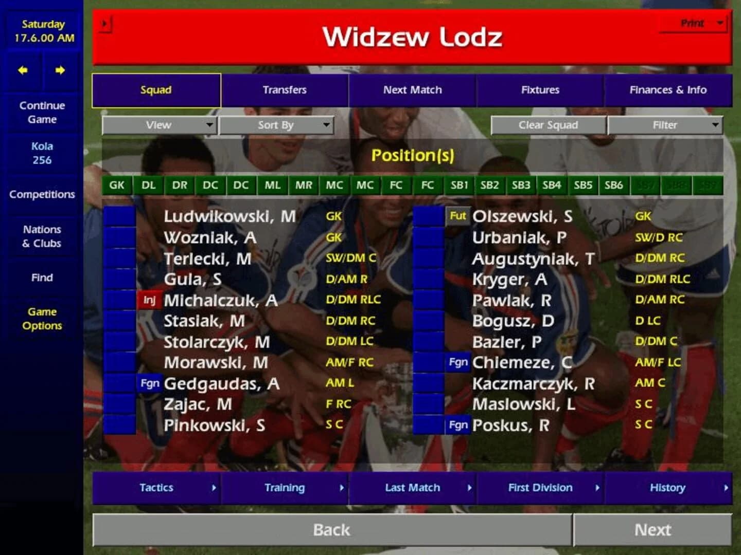 Championship Manager: Season 00/01 screenshot 1