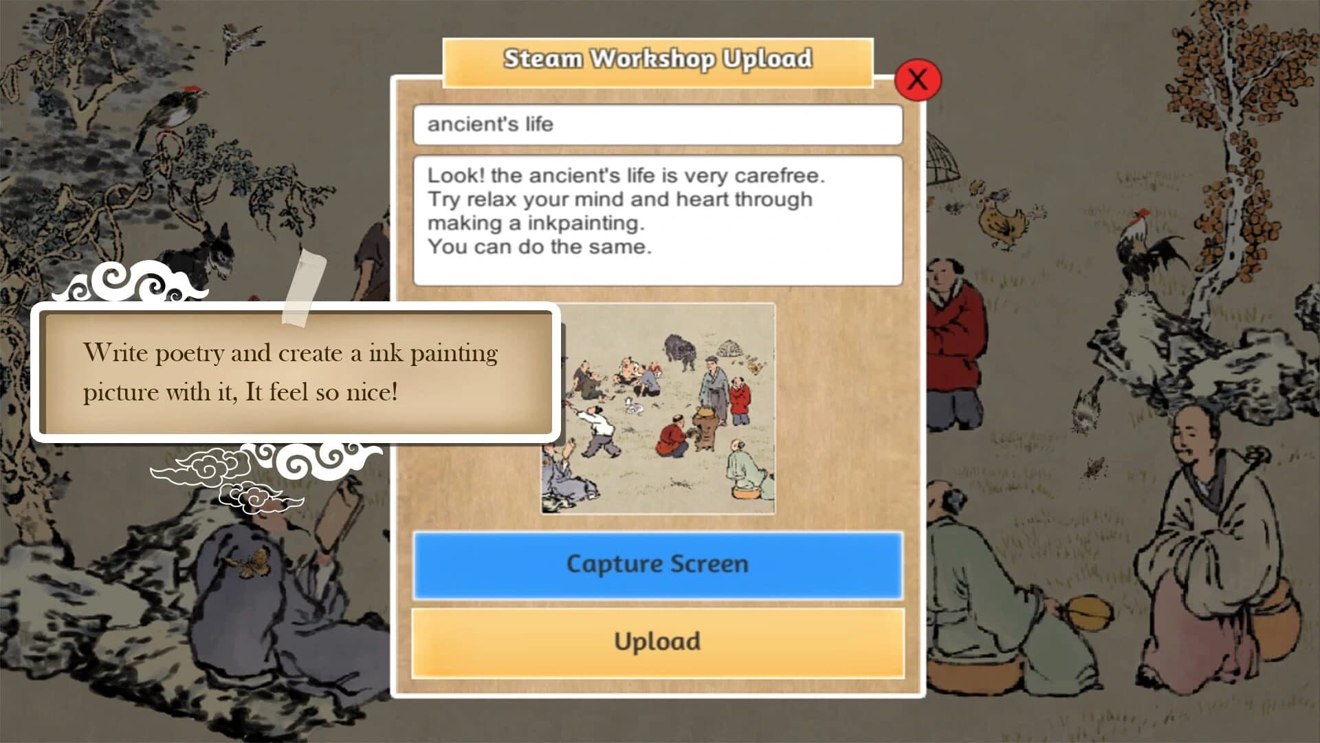 Chinese Ink Painting Puzzle & Creator screenshot 2