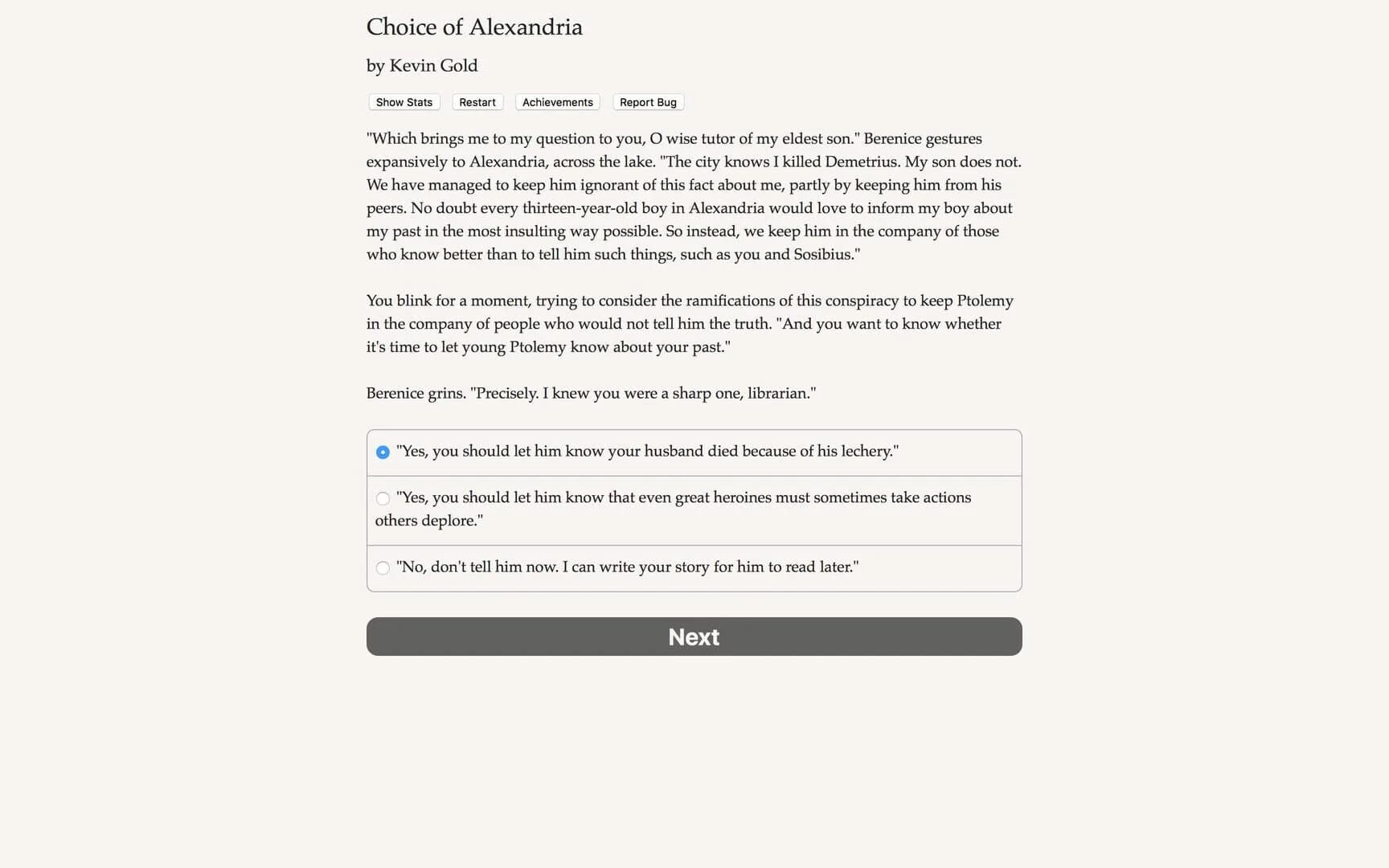 Choice of Alexandria screenshot 2