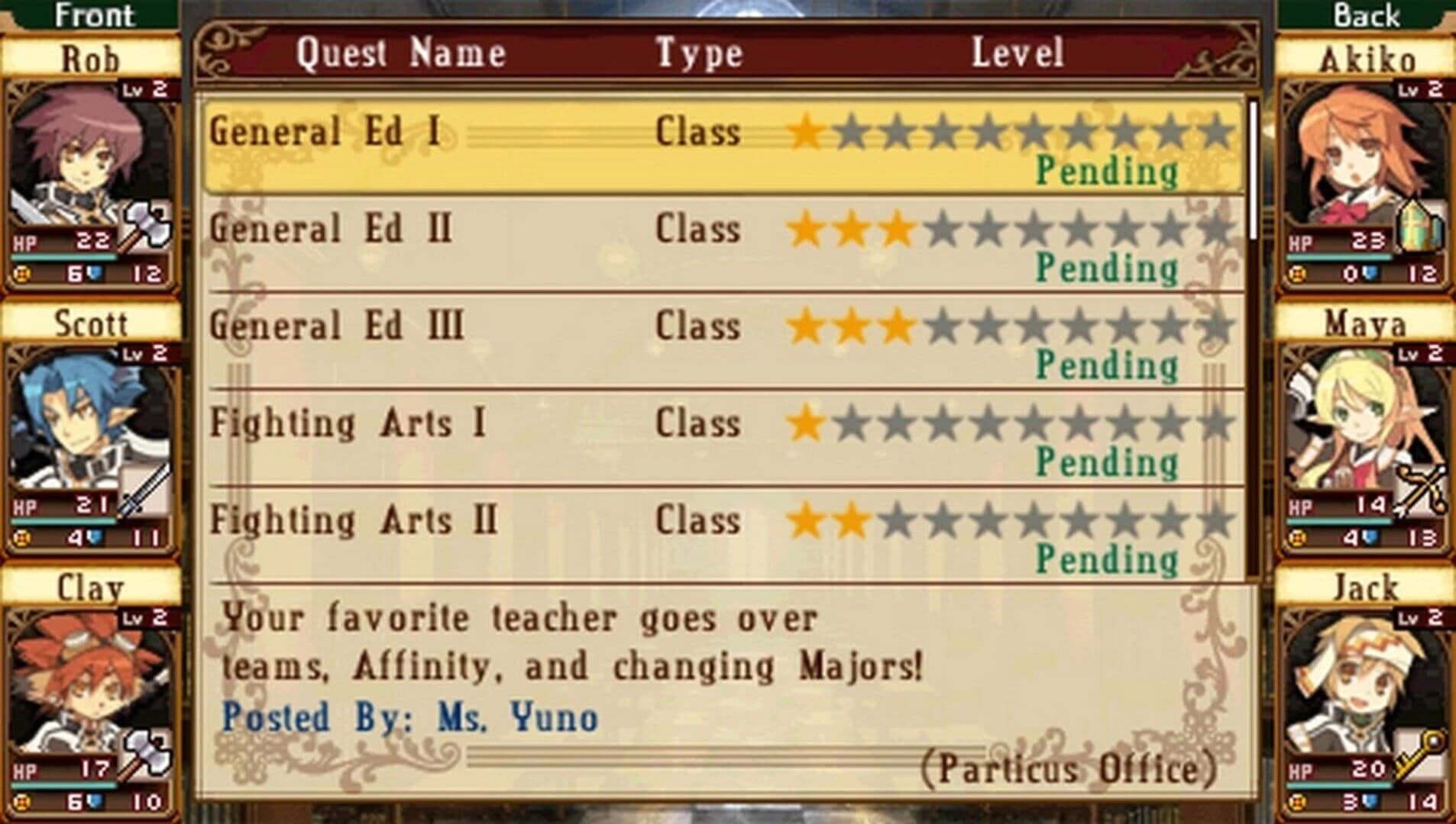 Class of Heroes screenshot 1