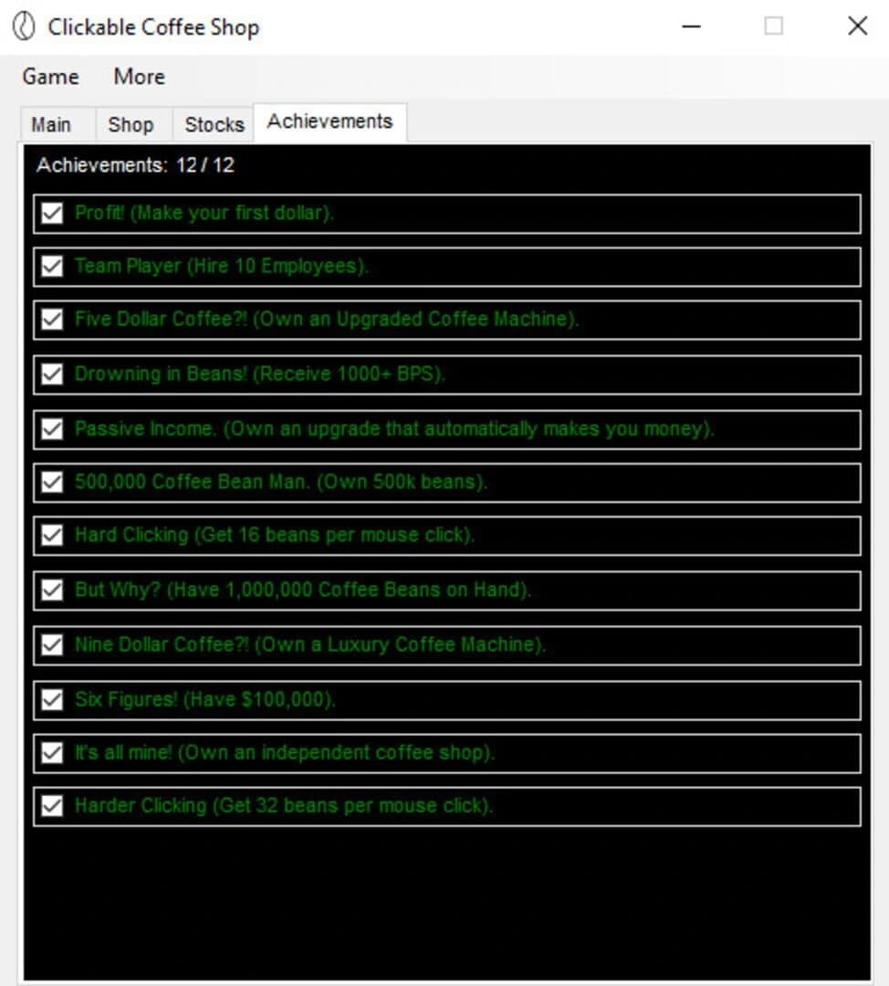 Clickable Coffee Shop screenshot 1
