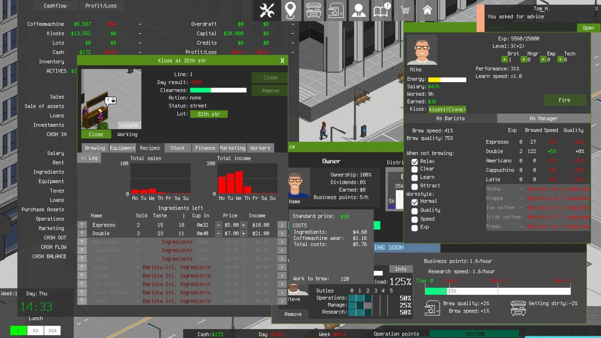 CoffeeBiz Tycoon screenshot 1