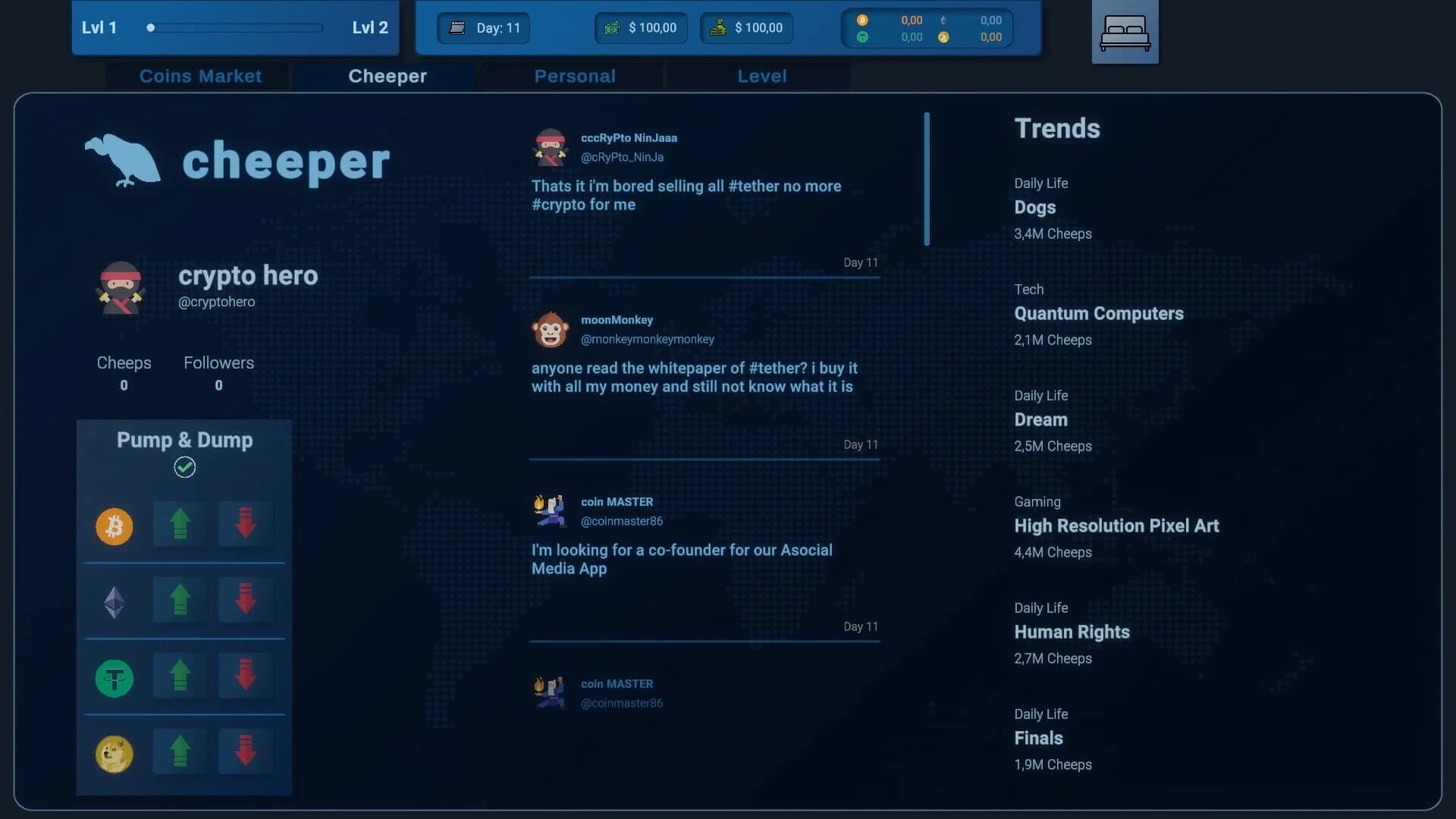Coin Trader Simulator screenshot 1