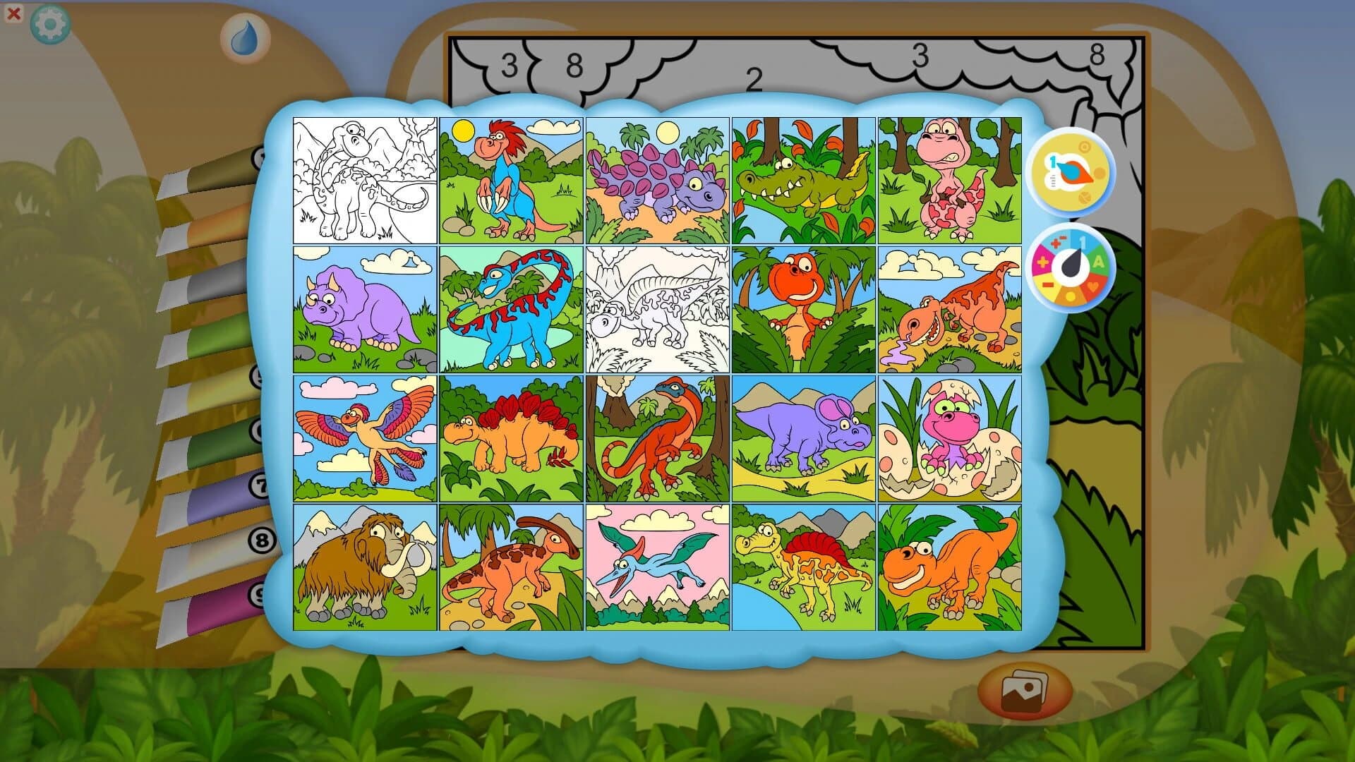 Color by Numbers - Dinosaurs screenshot 1