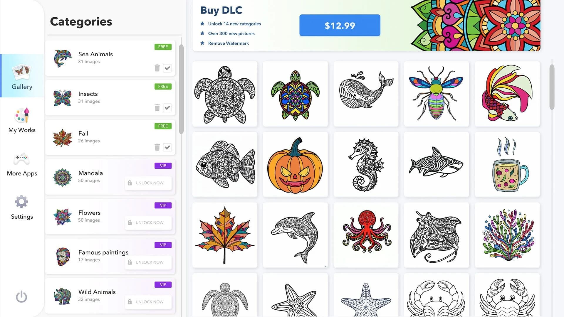 Coloring Book for Adults 2 screenshot 1