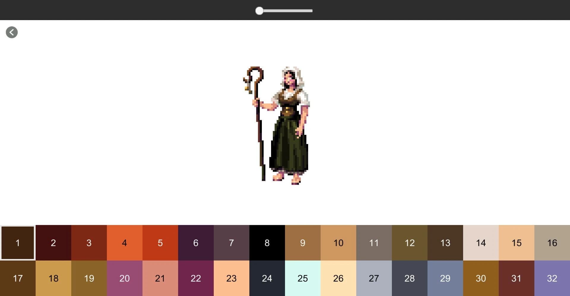 Coloring Pixel: Fantasy Characters screenshot 1
