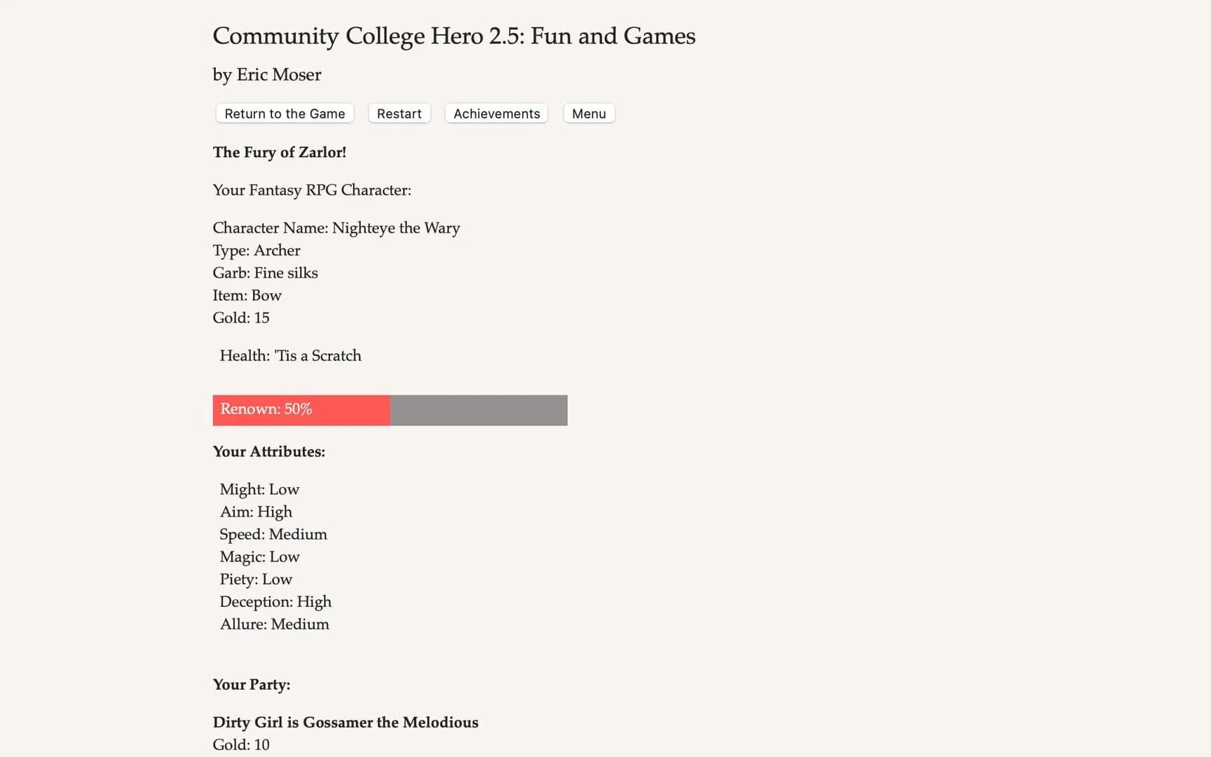 Community College Hero: Fun and Games screenshot 3