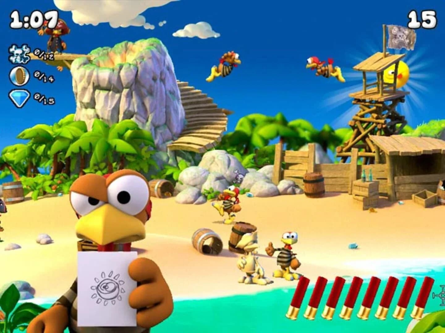 Crazy Chicken: Pirates screenshot 1