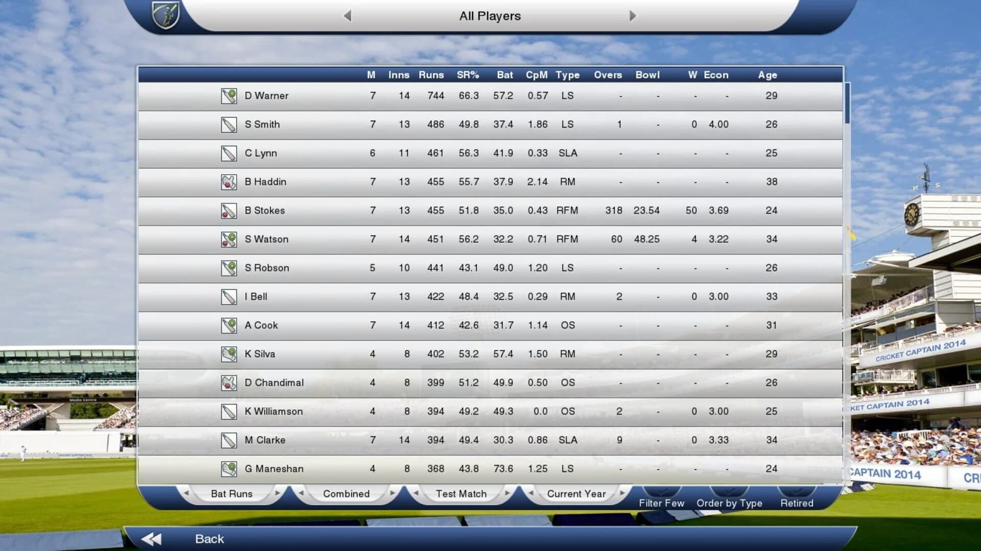 Cricket Captain 2014 screenshot 3