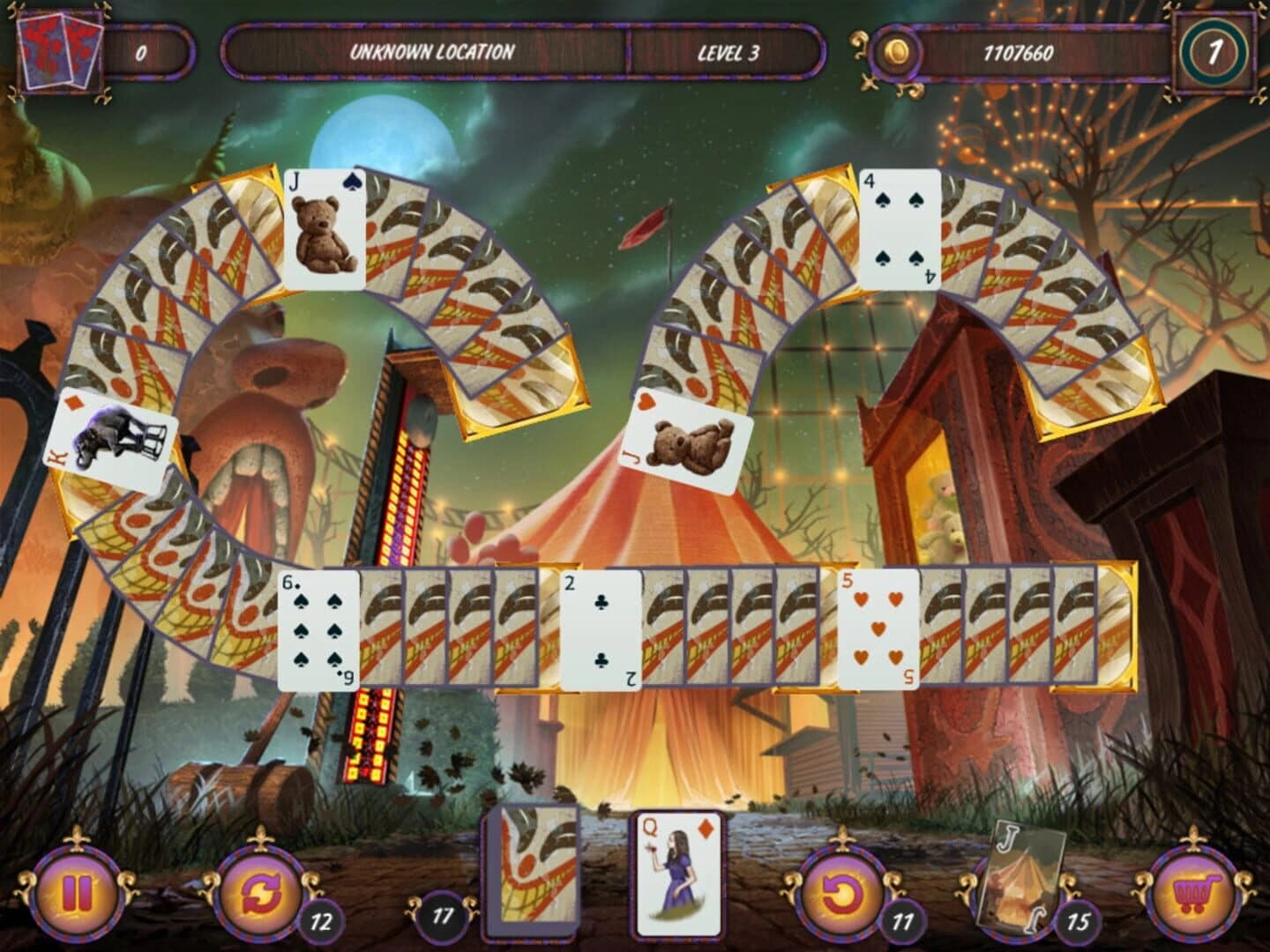 Dark Solitaire: Mystical Circus screenshot 1