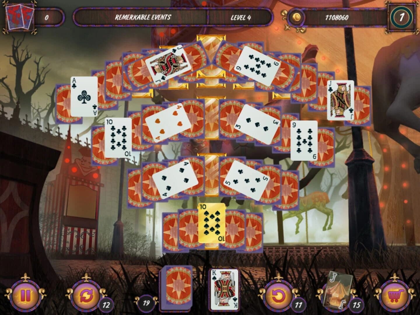 Dark Solitaire: Mystical Circus screenshot 3