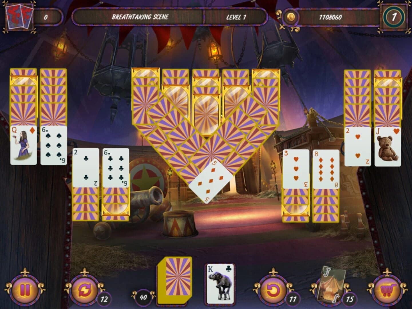 Dark Solitaire: Mystical Circus screenshot 5