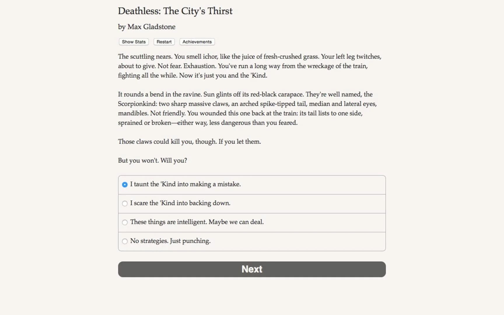 Deathless: The City's Thirst screenshot 1