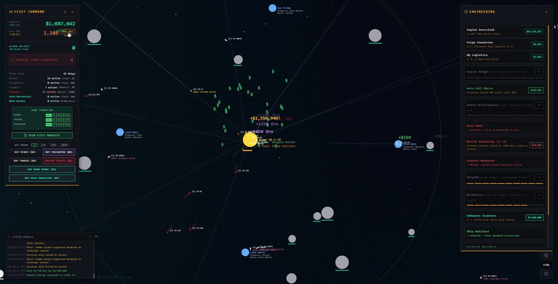 Desk Space: Idle Spacefleet clicker screenshot 1