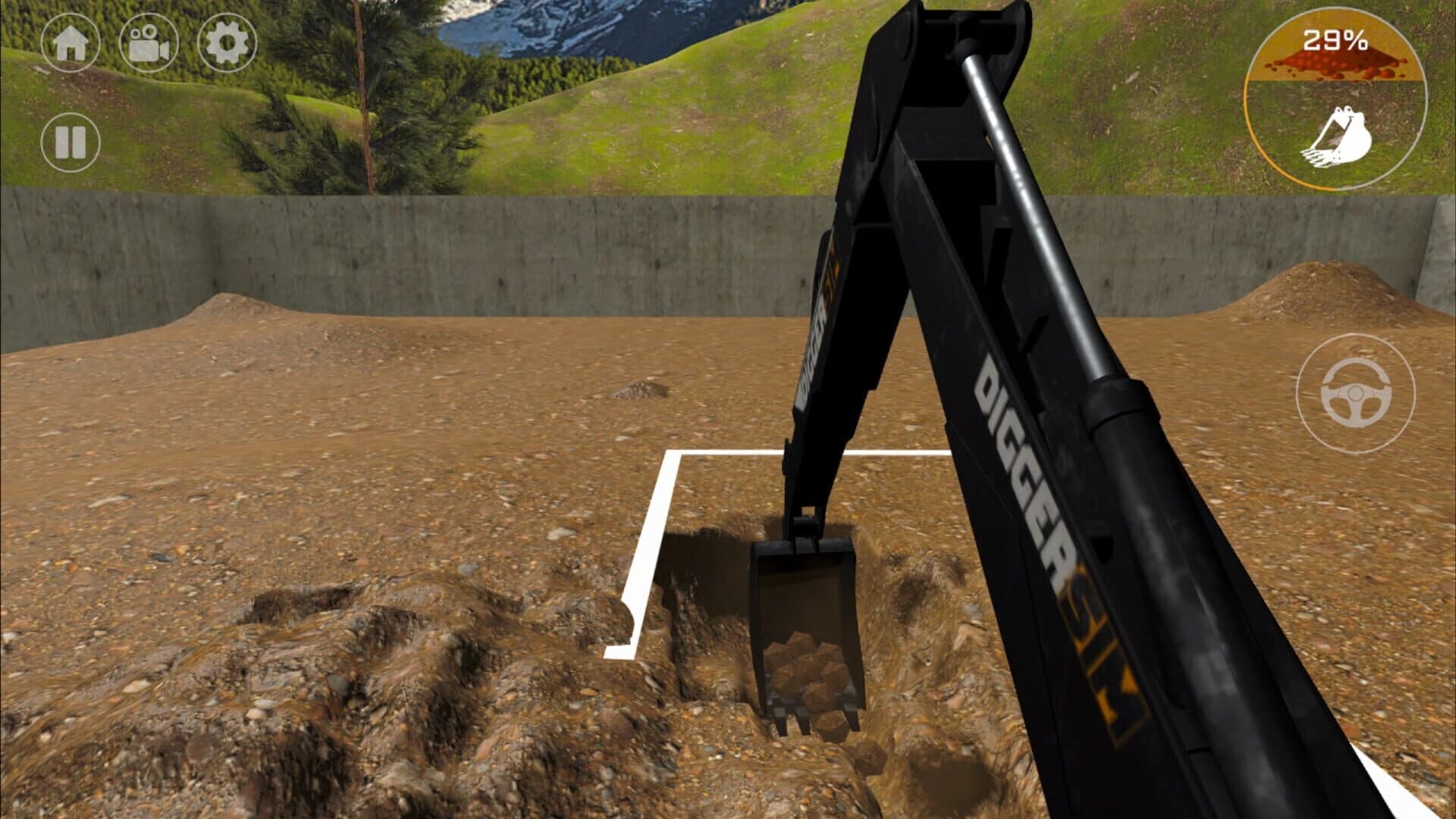 DiggerSim: Excavator Simulator screenshot 1