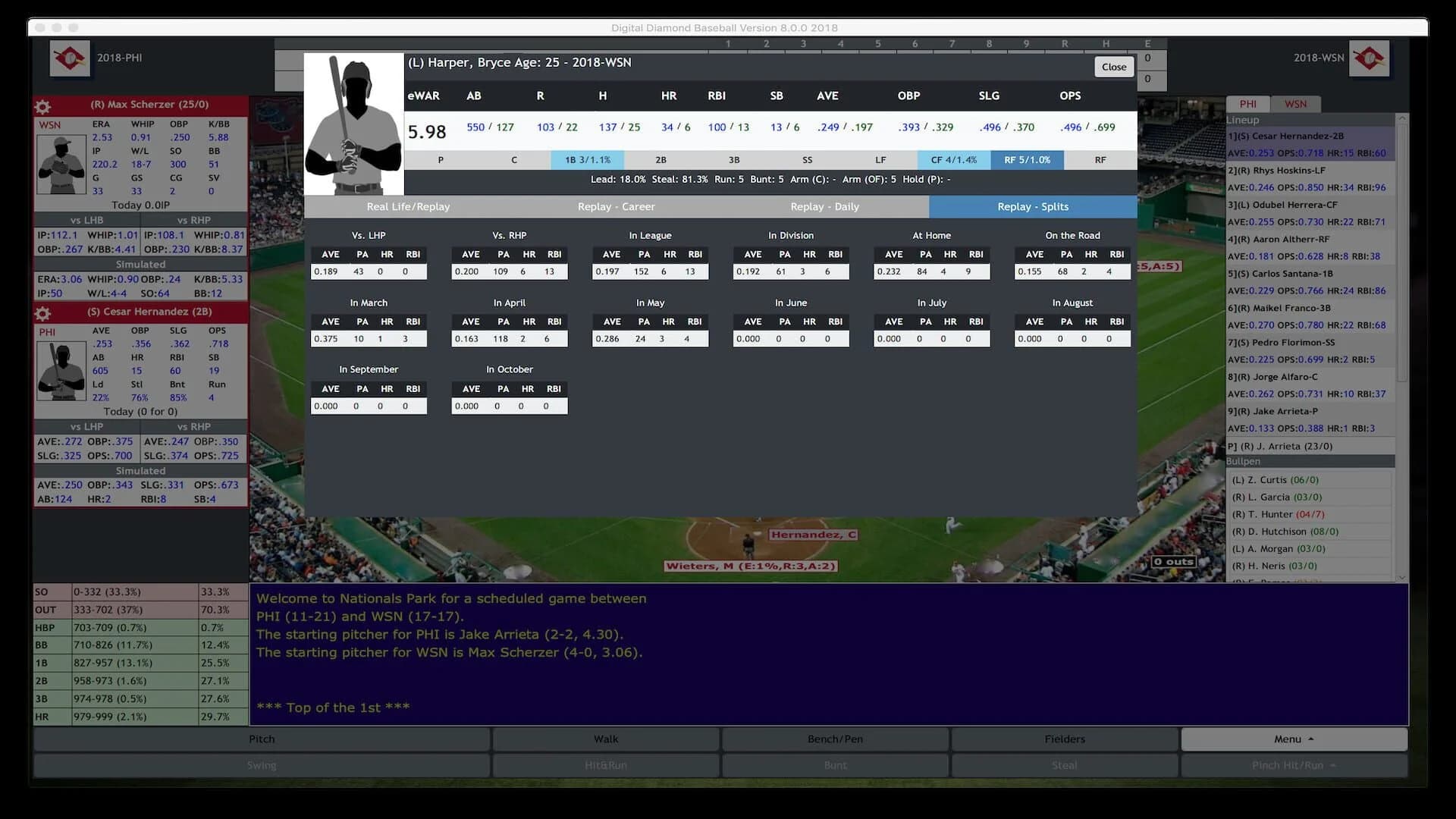 Digital Diamond Baseball V8 screenshot 2