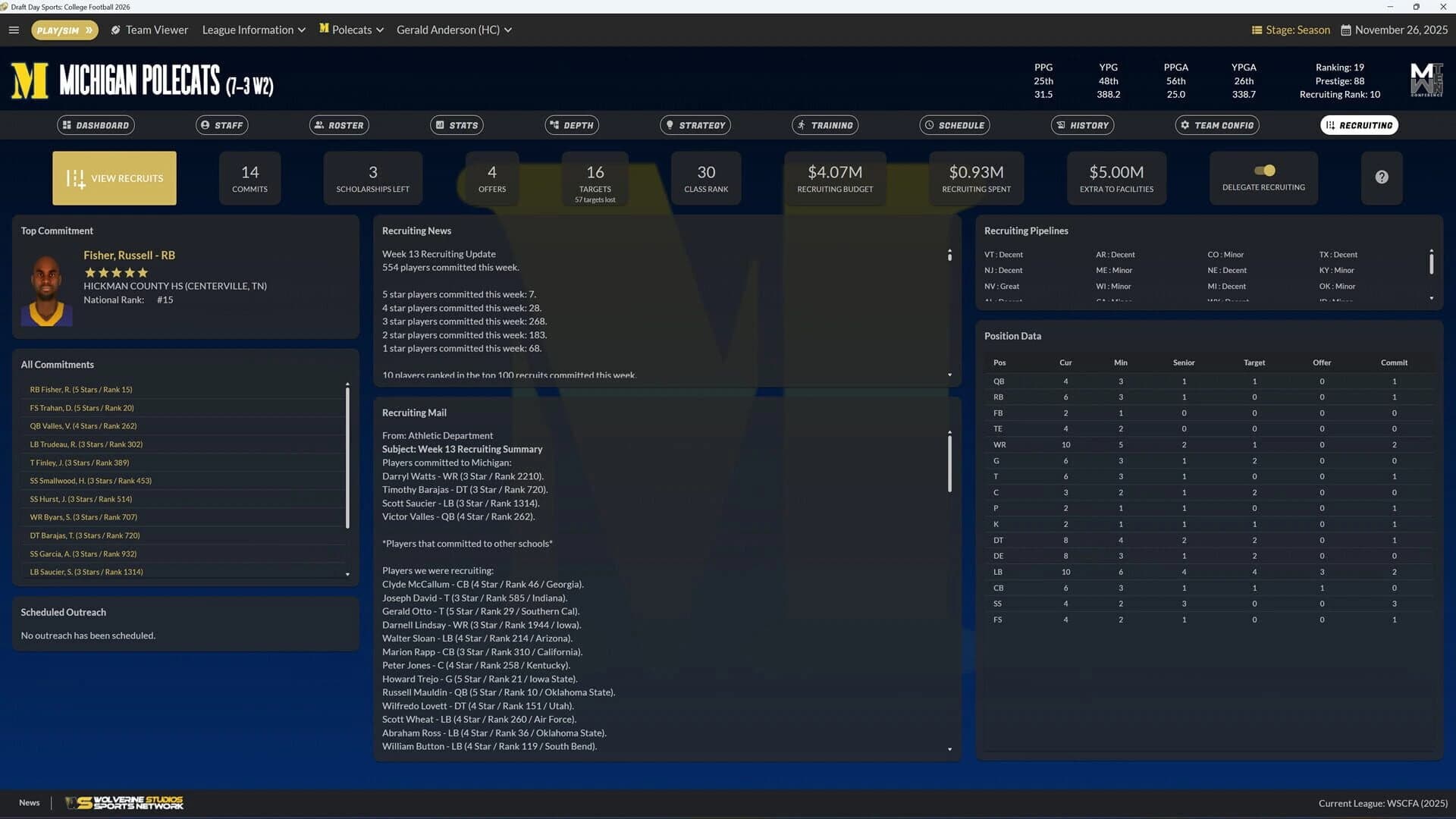 Draft Day Sports: College Football 2026 screenshot 3