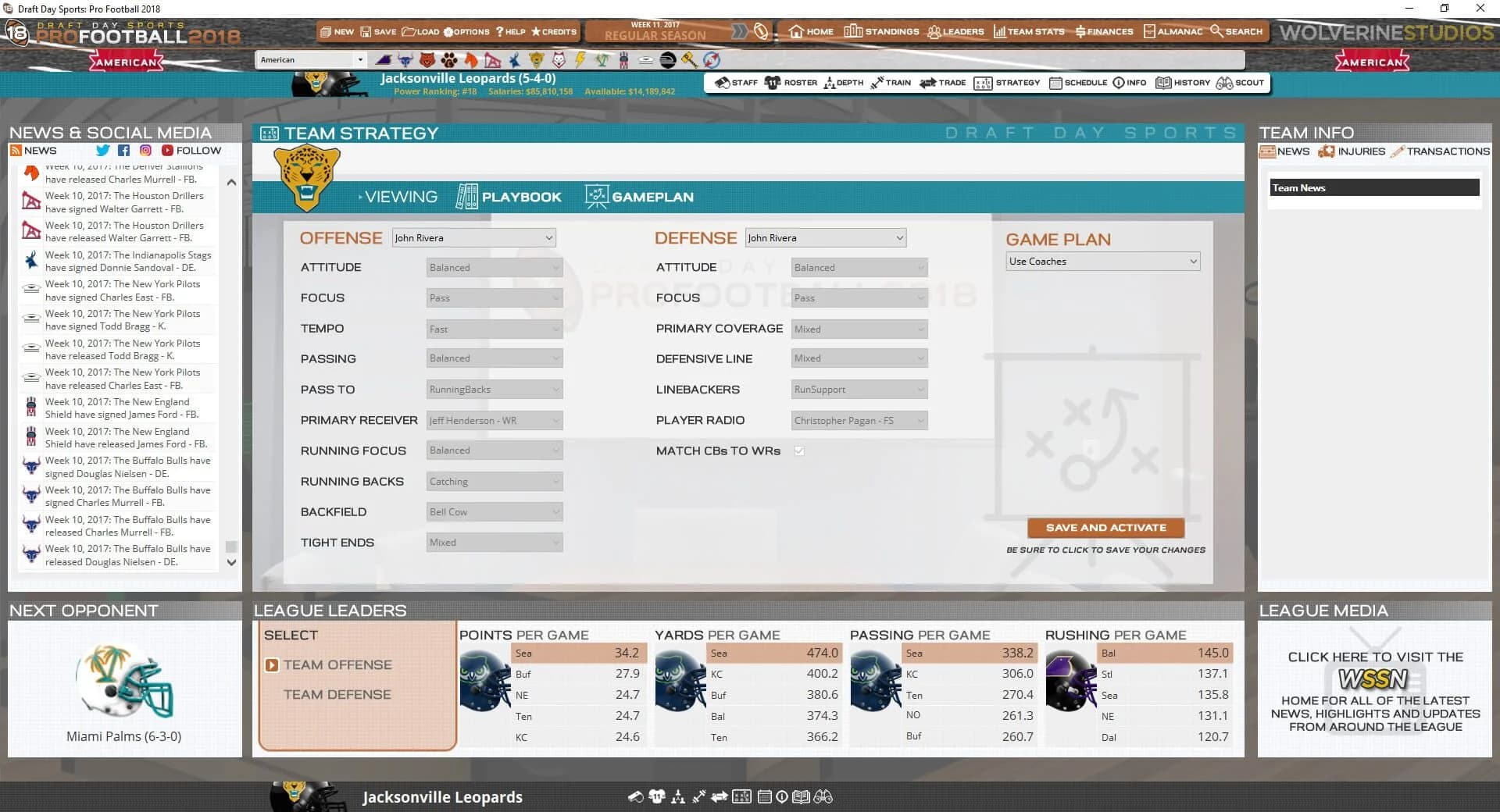 Draft Day Sports: Pro Football 2018 screenshot 1