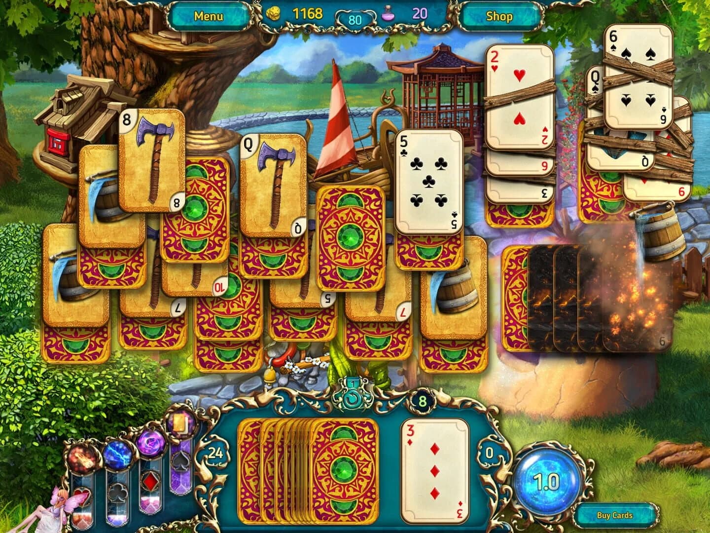 Dreamland Solitaire: Dragon's Fury screenshot 2