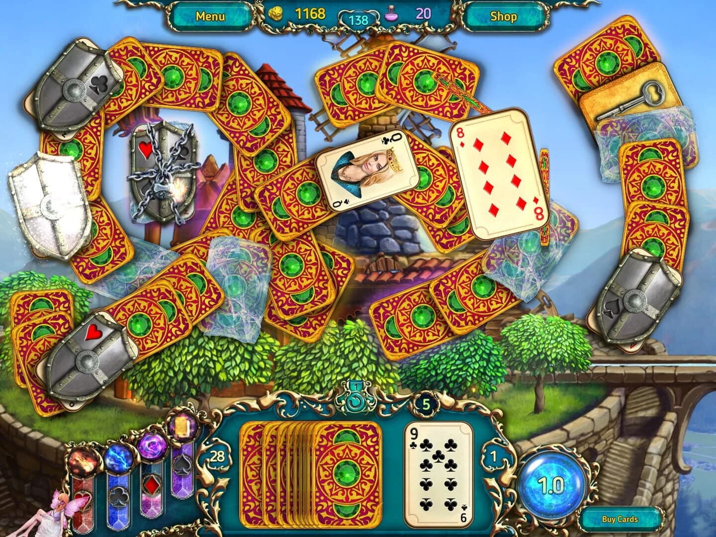 Dreamland Solitaire: Dragon's Fury screenshot 1