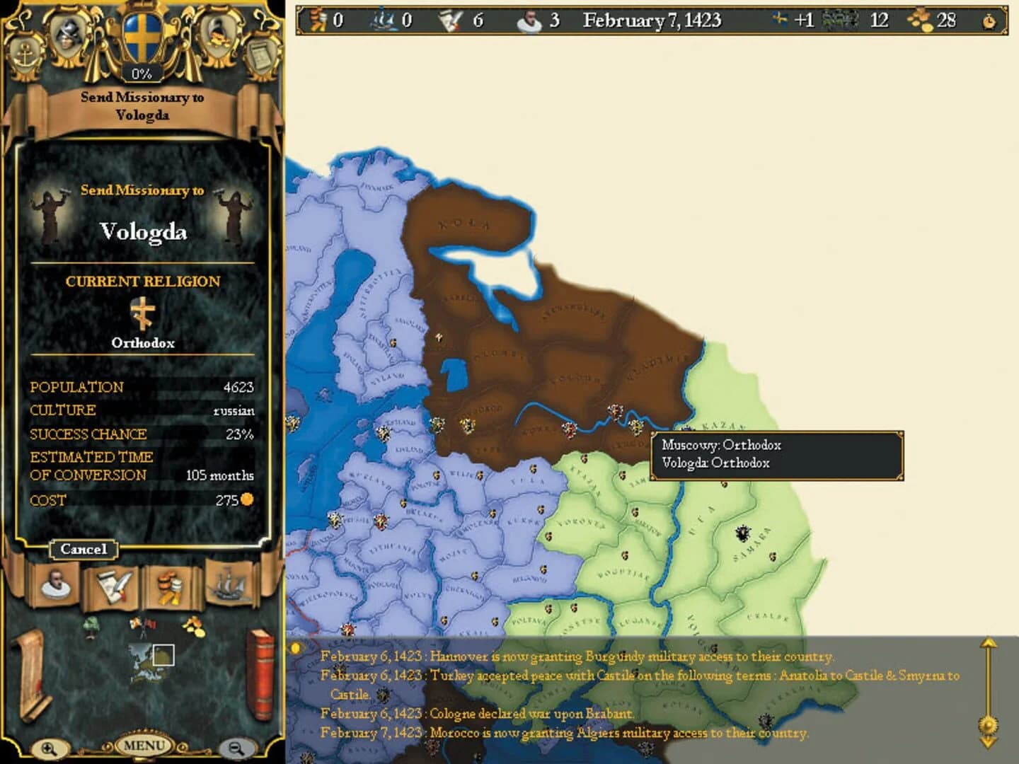 Europa Universalis II screenshot 2