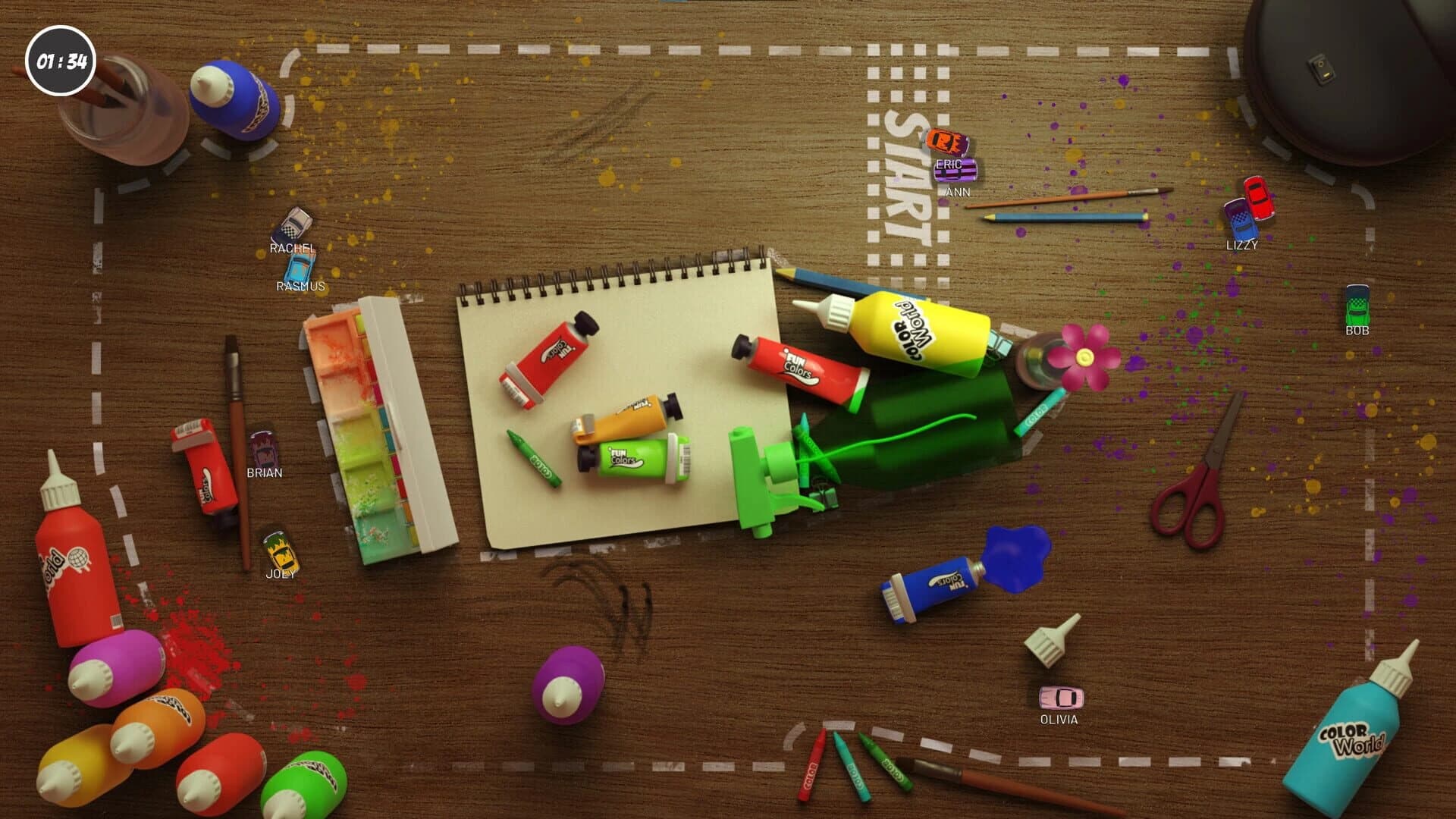 Event Race: Bob's Art Table Tracks screenshot 1