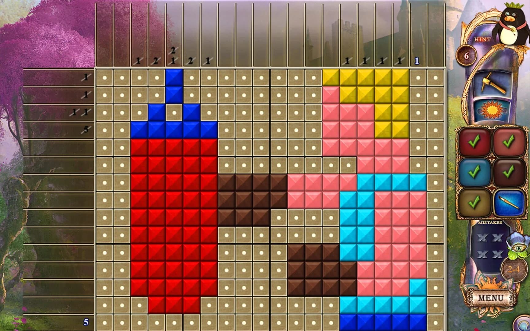 Fantasy Mosaics 20: Castle of Puzzles screenshot 3