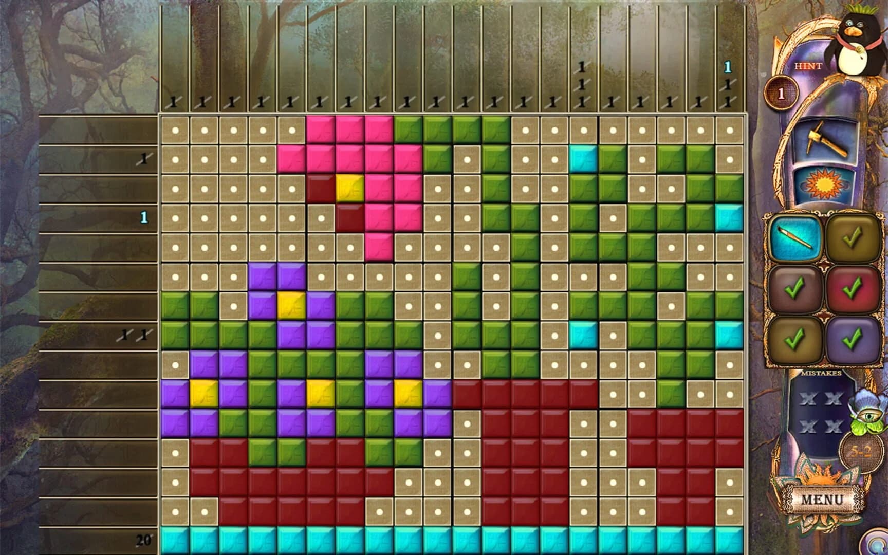 Fantasy Mosaics 20: Castle of Puzzles screenshot 1